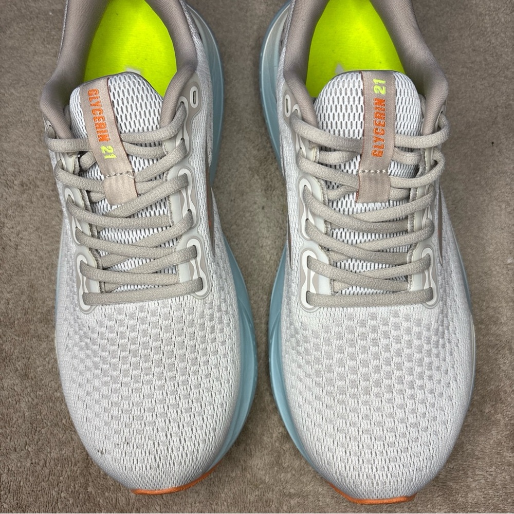 Brooks Women’s Glycerin 21 1204081B195 White Running Shoes Sneakers Size 10 B - Picture 4 of 9